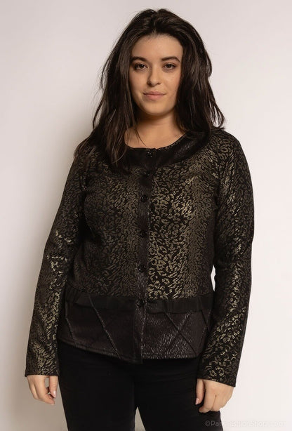 Plus Size Cardigan with leopard print