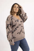 Plus Size Mönstrad Kavaj med Knappar - 2Wparis