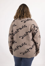 Plus Size Mönstrad Kavaj med Knappar - 2Wparis