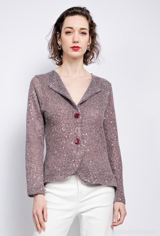 Plus Size Glitter Cardigan
