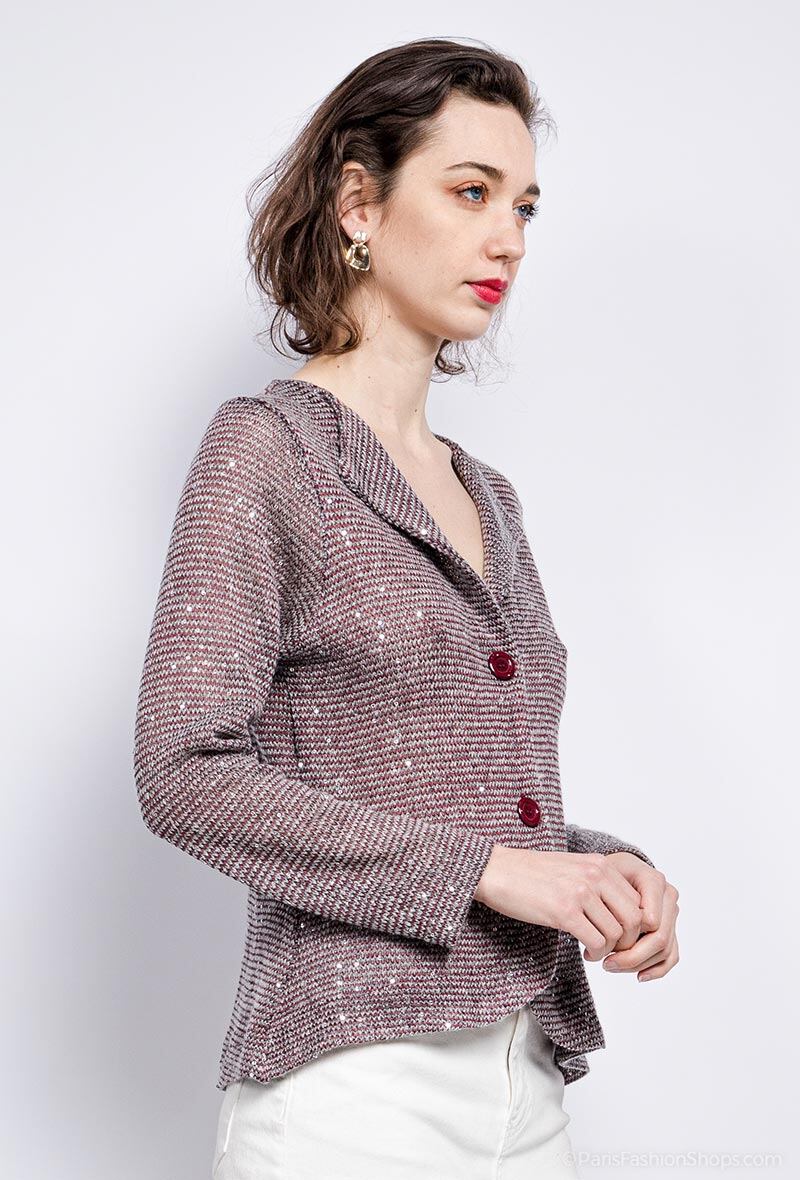 Plus Size Glitter Cardigan