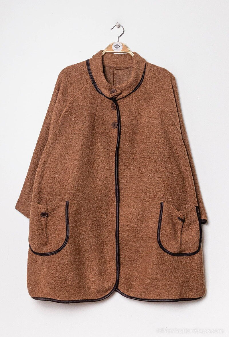 Plus Size Cardigan med snedremsor