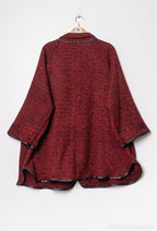 Plus Size Cardigan med Snedstrimmor