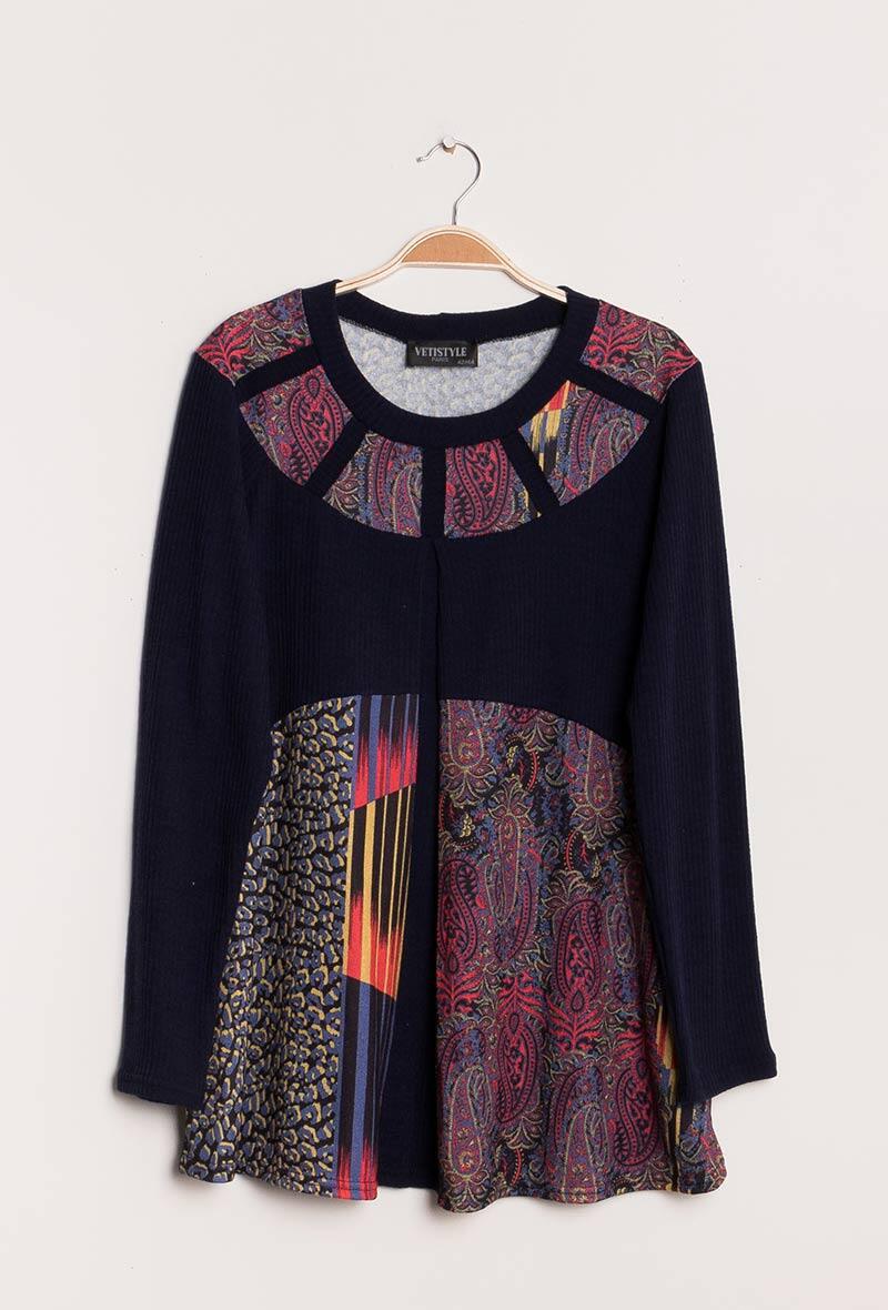 Plus Size Cardigan med tryckt ok
