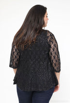 Plus Size Vest med paljetter