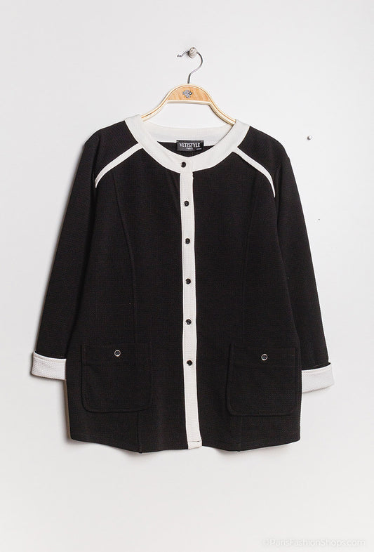 Plus Size Bicolour cardigan