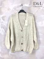 Plus Size Ultra-soft Knäppbar Fleece Cardigan