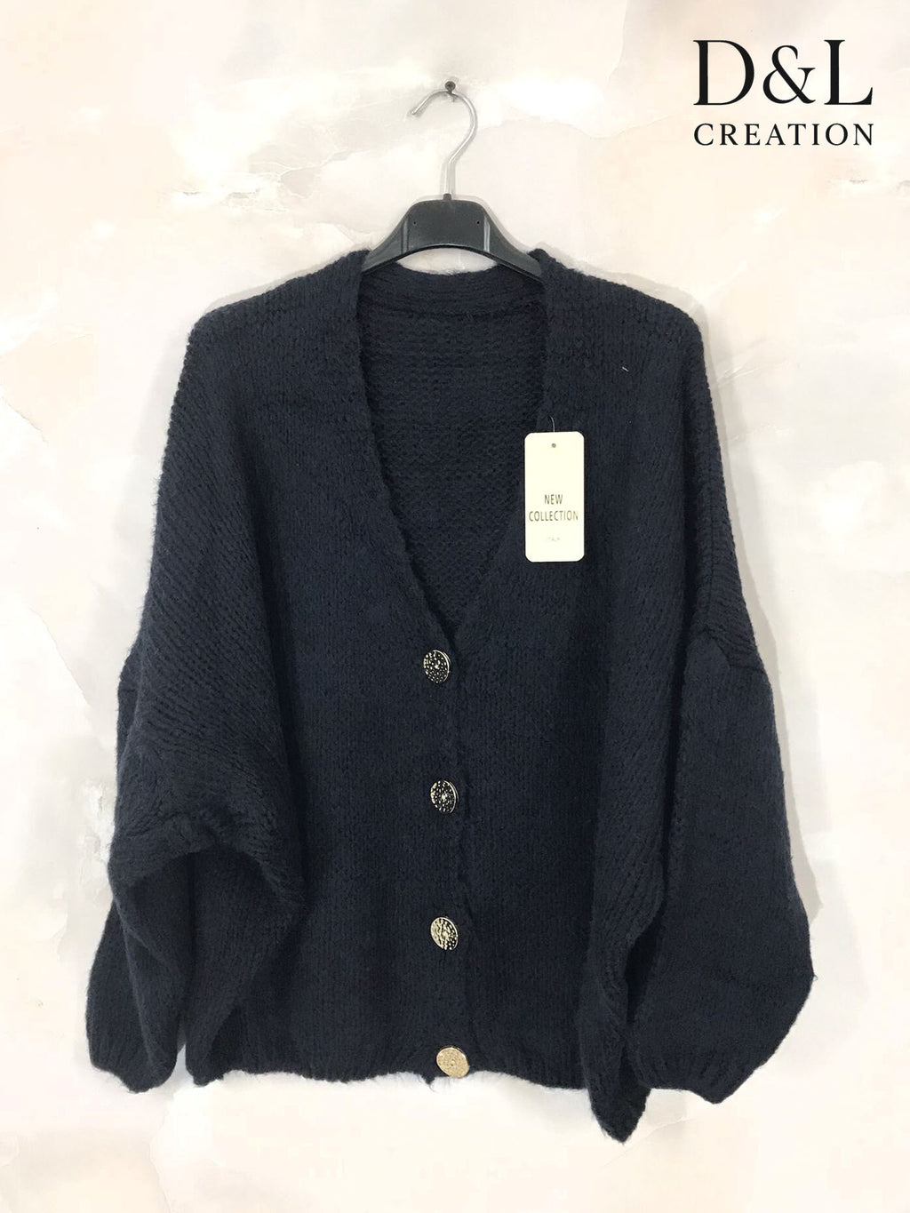 Ultra-soft buttoned fleece cardigan sizes 40 to 56 i Stor Storlek