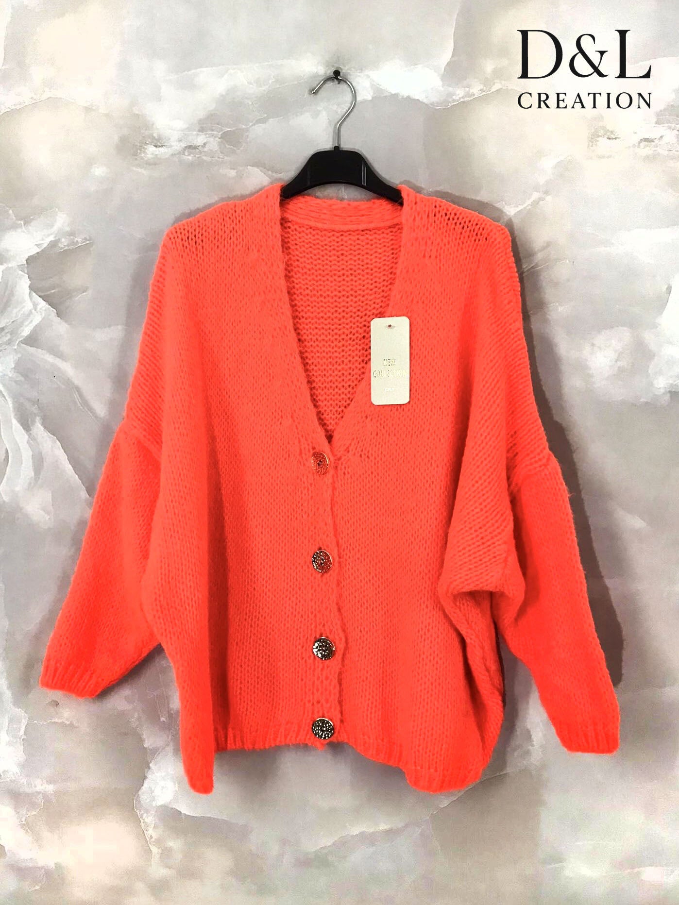 Ultra-soft buttoned fleece cardigan sizes 40 to 56 i Stor Storlek