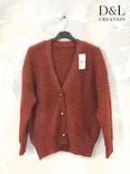 Plus Size Knitted button-up cardigan sizes 38 to 50