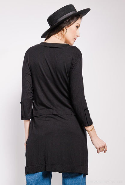 Plus Size Knappad Jacka