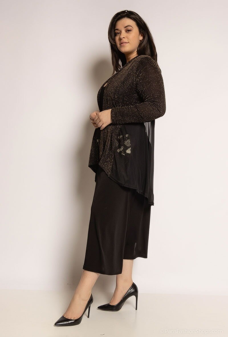 Plus Size Shiny Cardigan