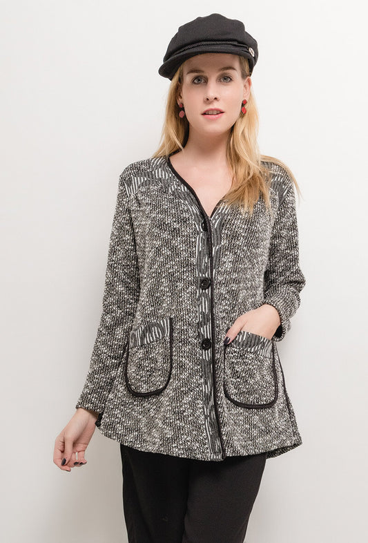 Plus Size Shiny Cardigan