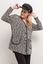 Plus Size Shiny Cardigan