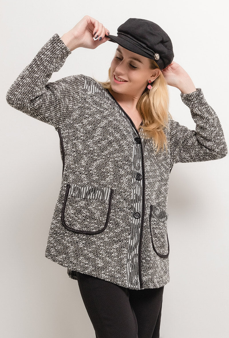 Plus Size Shiny Cardigan