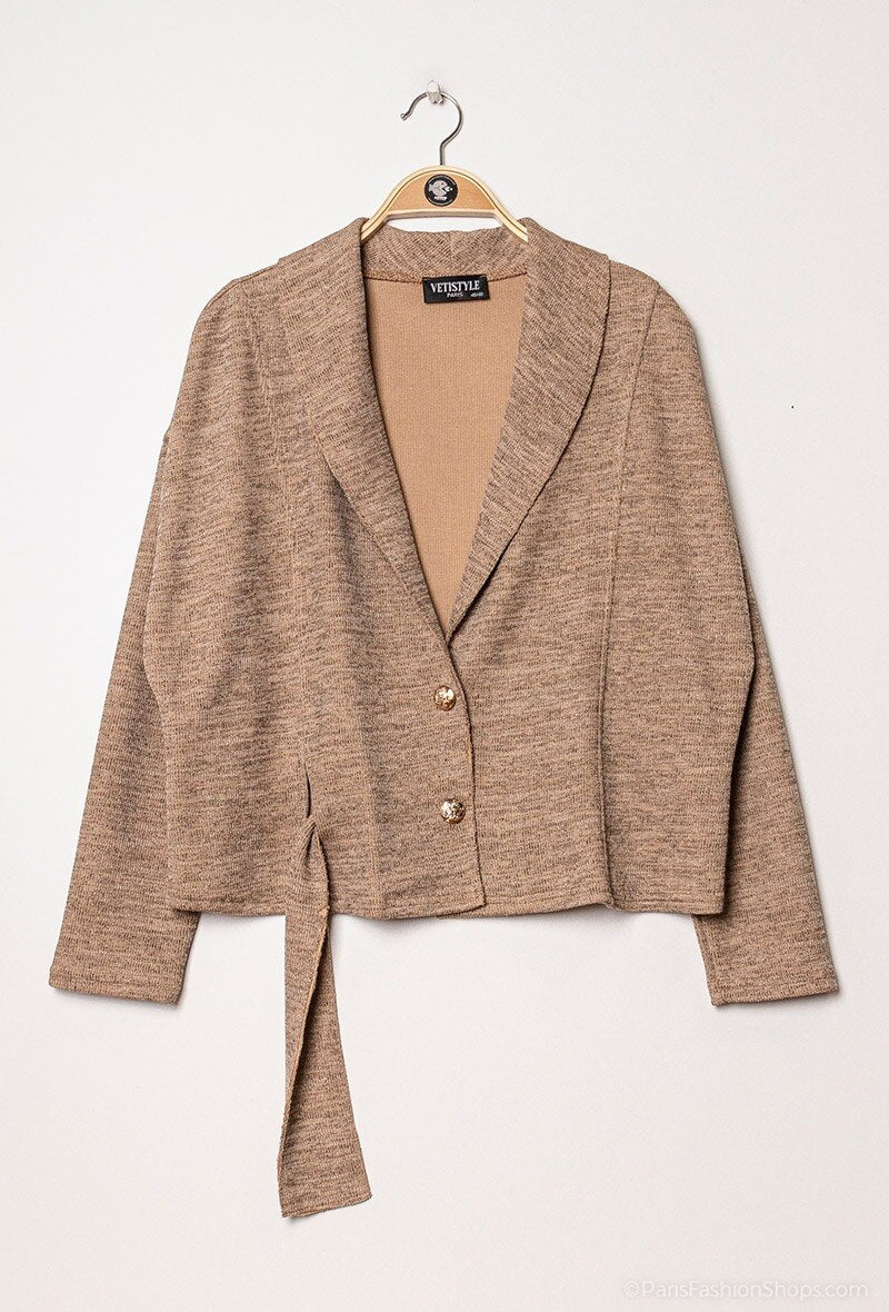 Plus Size Cropped wrap cardigan