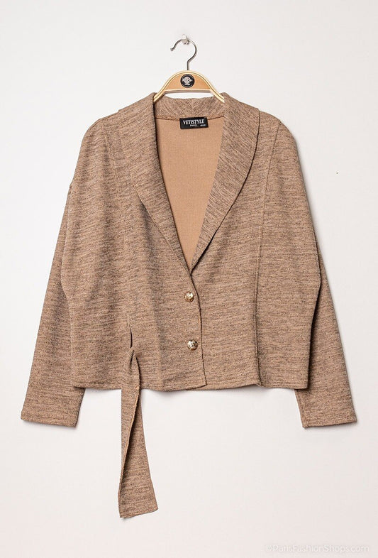 Plus Size Cropped wrap cardigan