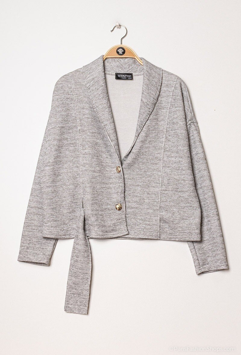 Plus Size Cropped wrap cardigan