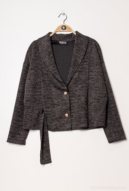 Plus Size Cropped wrap cardigan