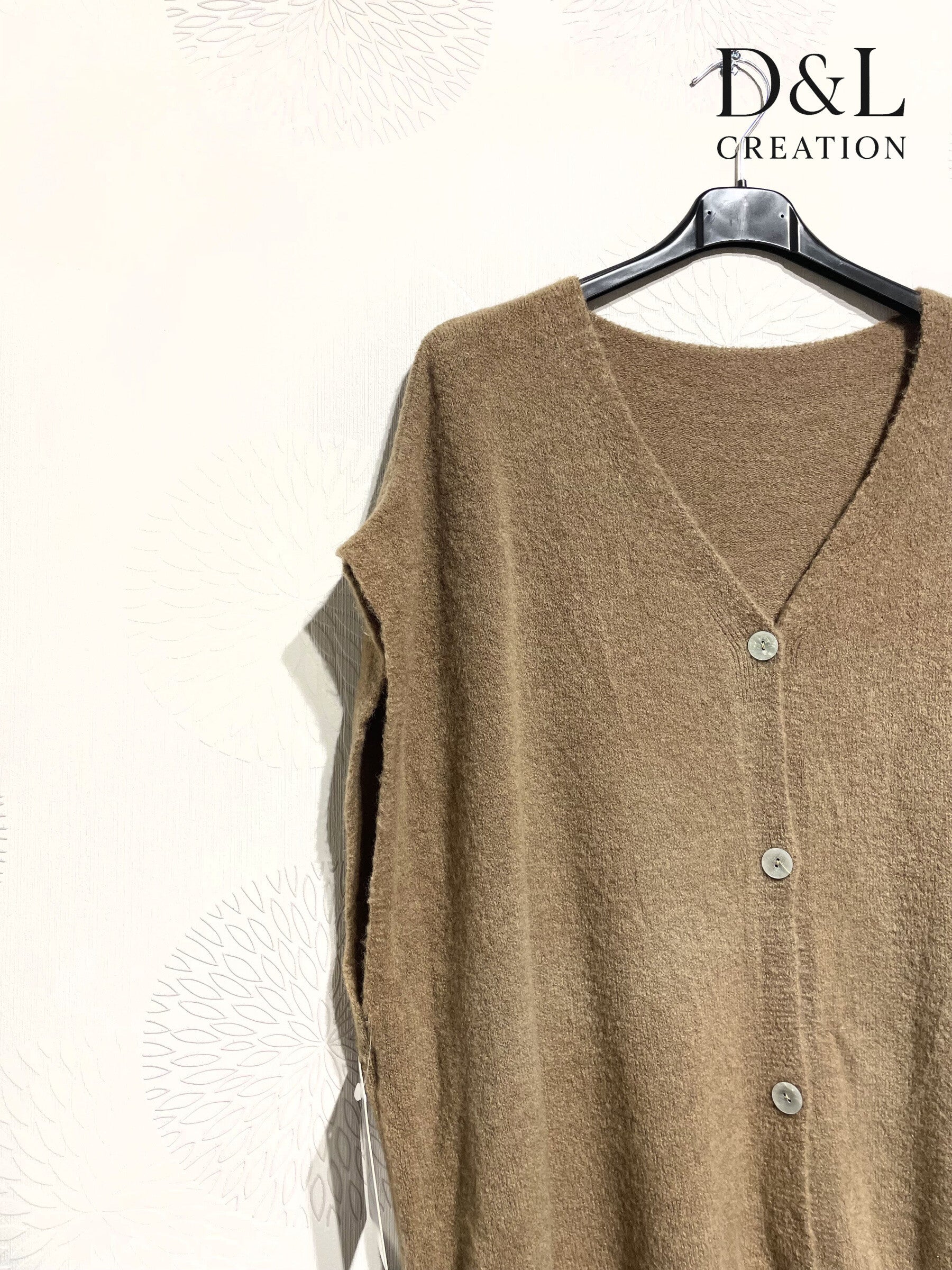 Ärmväst i alpaka - storlekar T38 till T48 i plus size