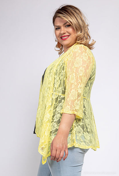 Plus Size Lace Cardigan