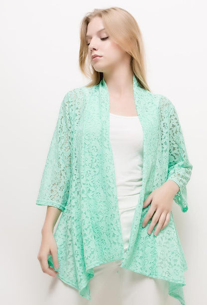 Plus Size Lace Cardigan