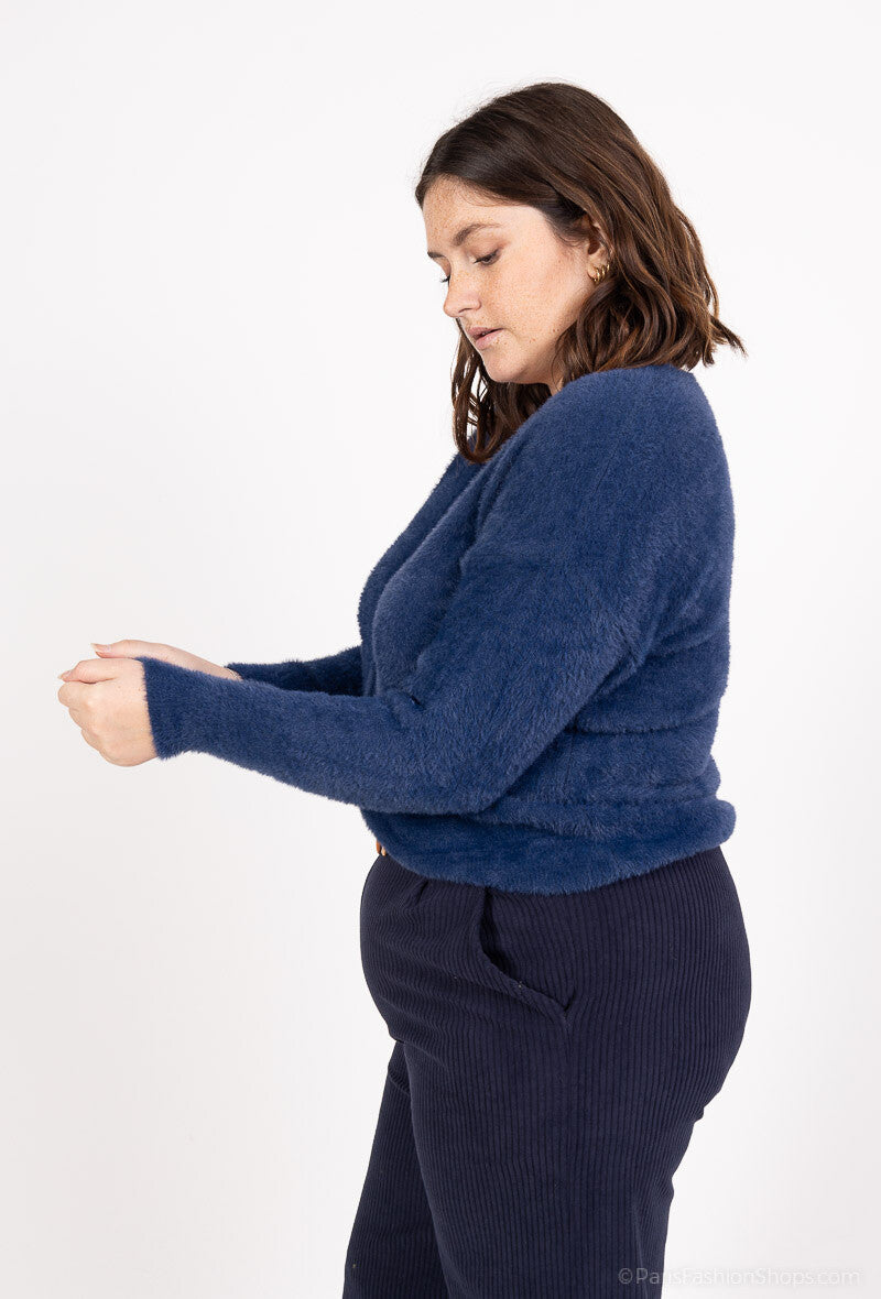 Plus Size Ultra Soft and Elastic V-Neck Cardigan