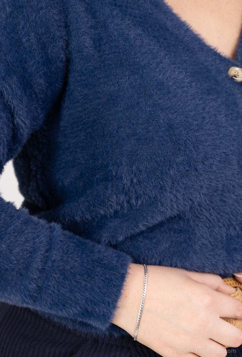 Plus Size Ultra Soft and Elastic V-Neck Cardigan