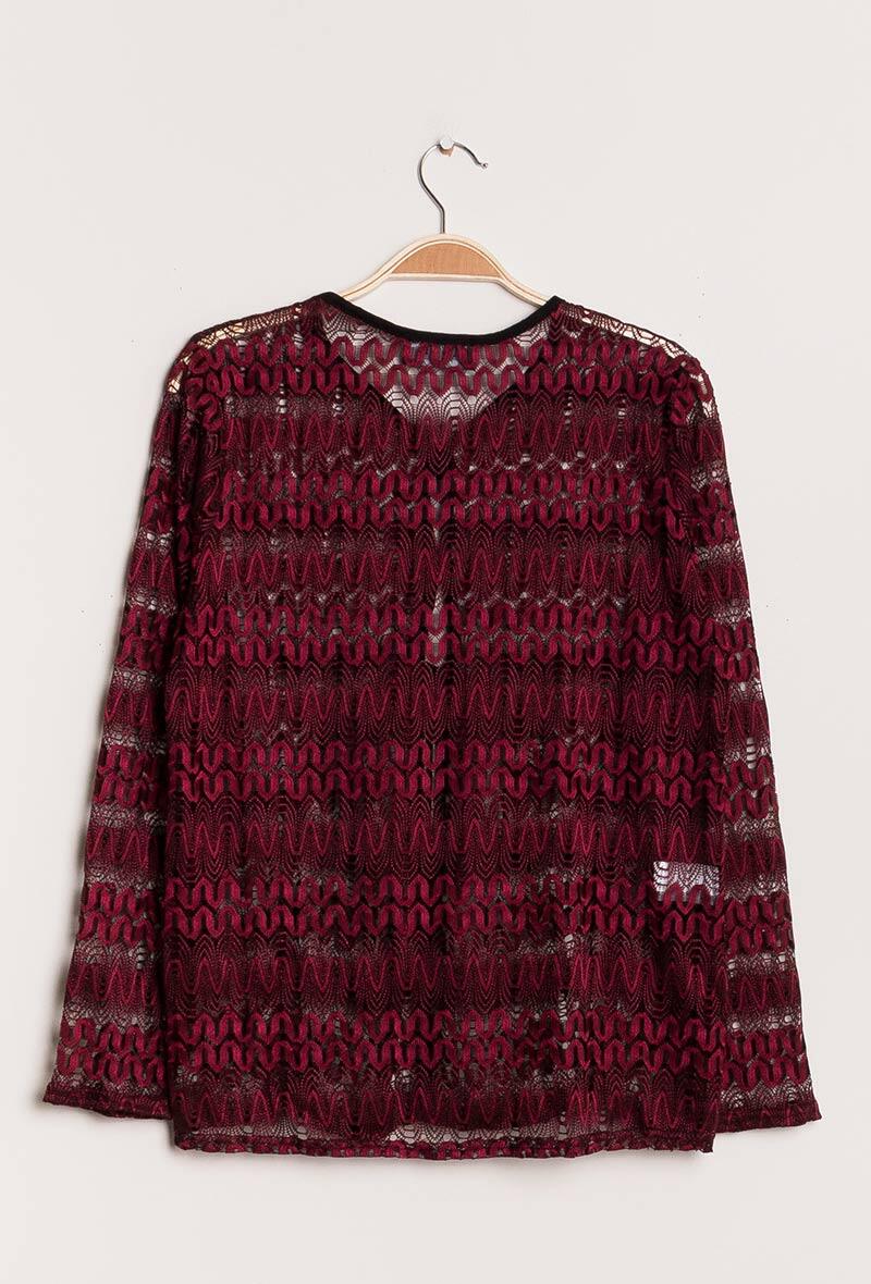 Transparent Spetscardigan i Plus Size