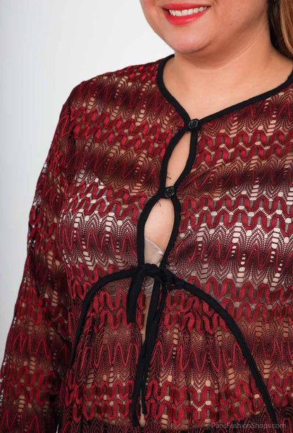 Plus Size Spetsväst