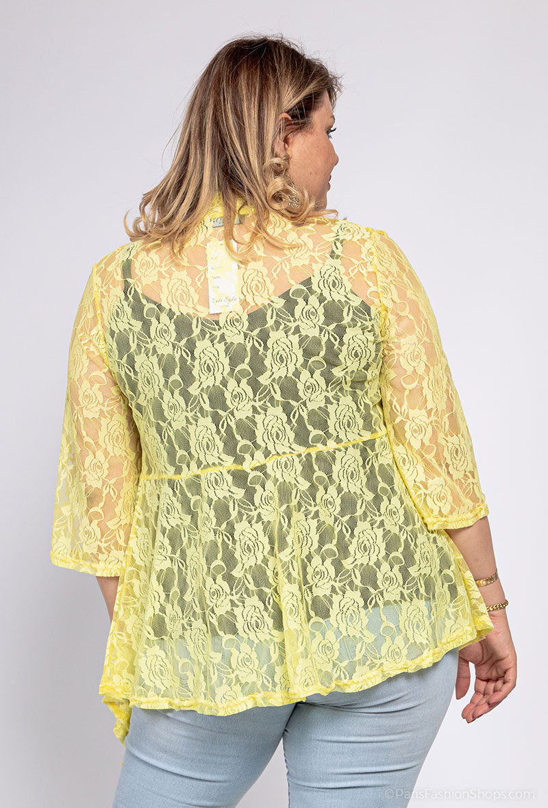 Plus Size Lace Cardigan