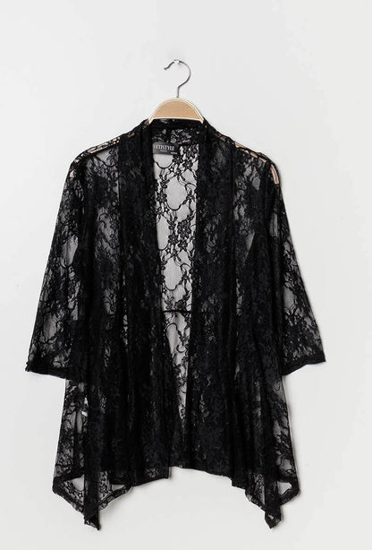 Plus Size Lace Cardigan
