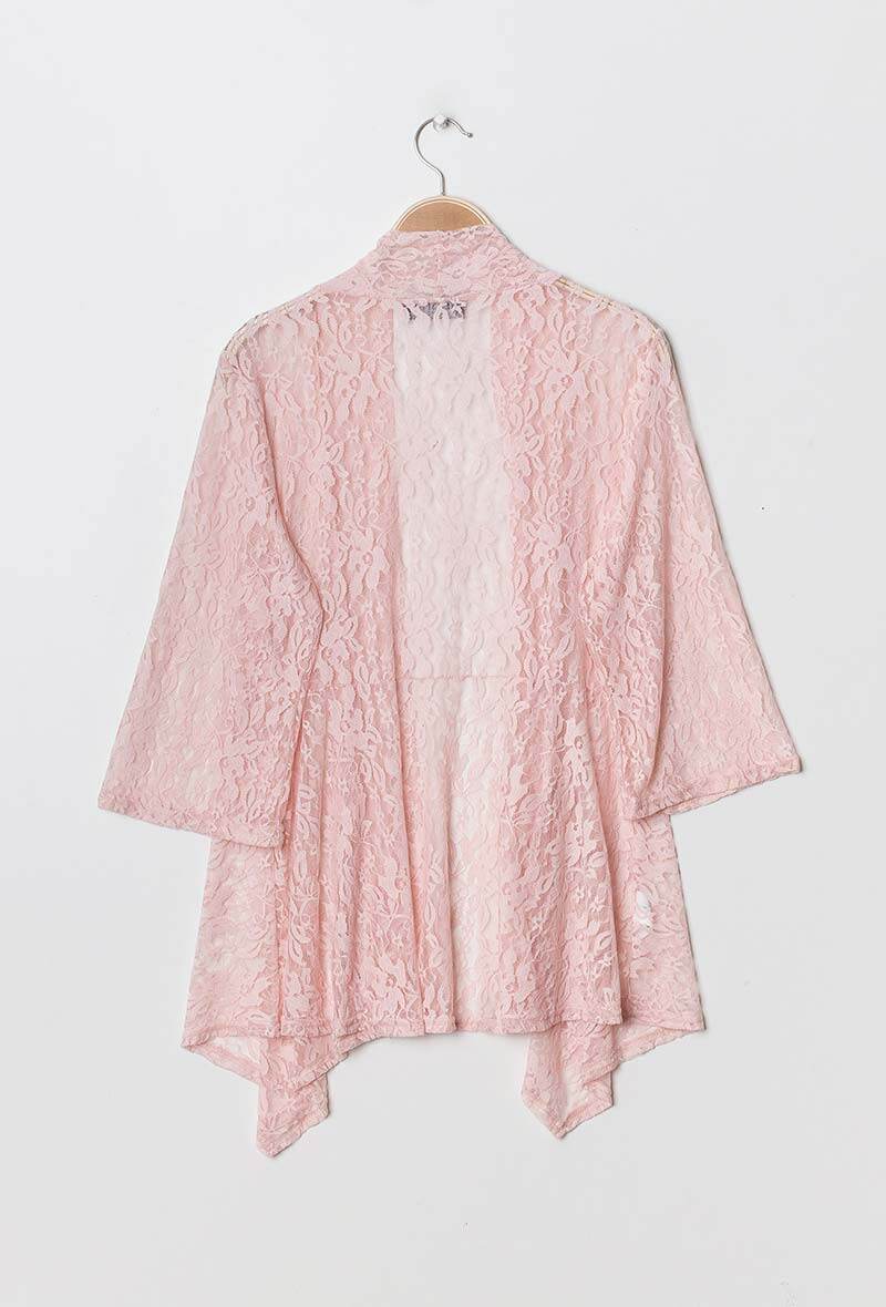 Plus Size Spets Cardigan