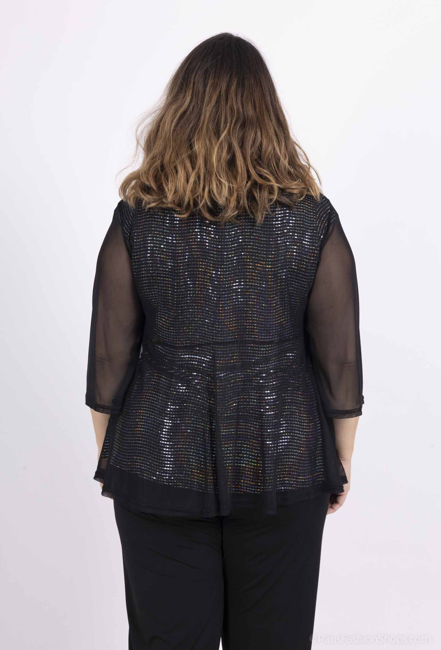 Plus Size Fishnet Vest