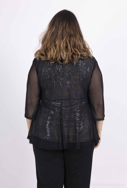 Plus Size Fishnet Vest
