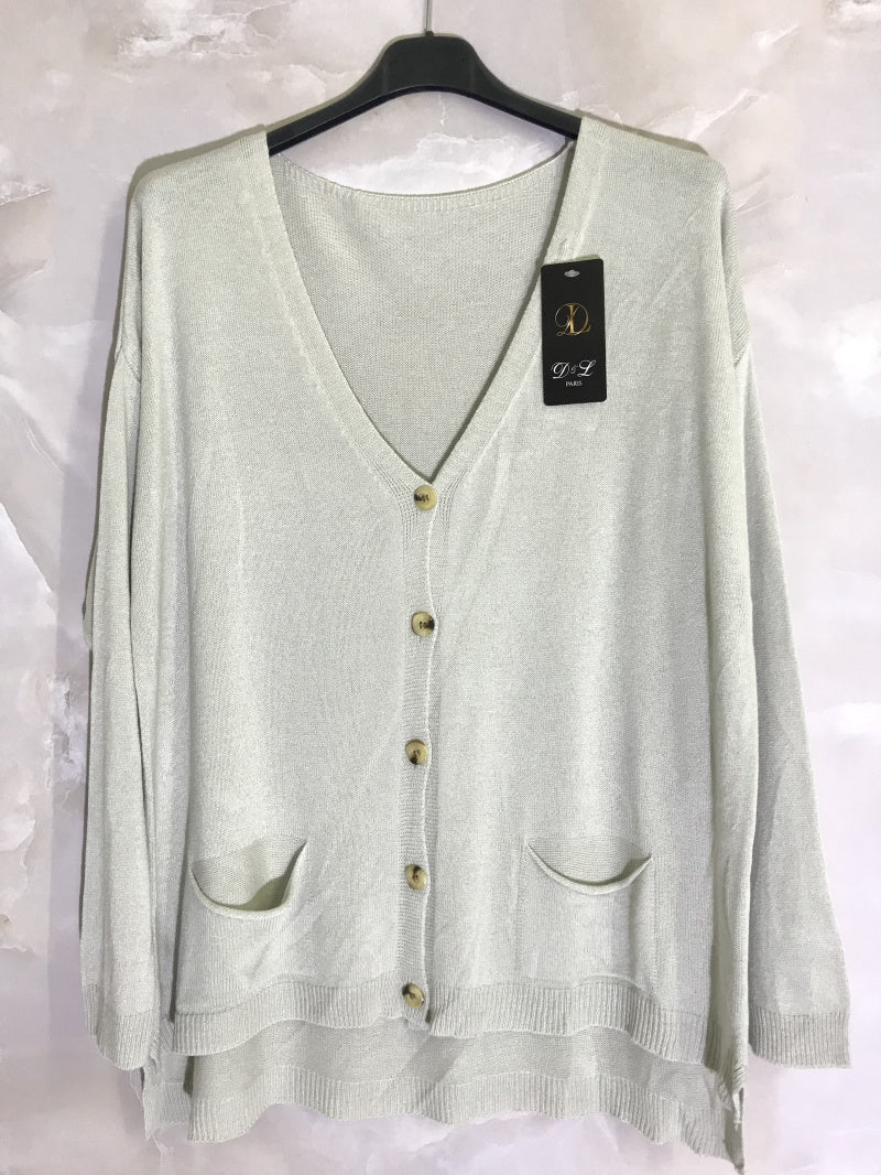 Plus Size Thin buttoned vest with pockets