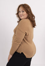 Tunn knäppt väst med fickor i Stor Storlek