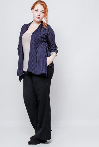 Plus Size Fine ribbed cardigan