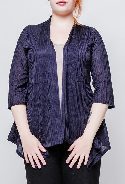 Plus Size Finribbad Cardigan