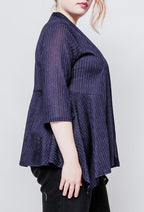 Plus Size Finribbad Cardigan