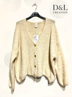 Ultra-soft plus size cardigan with alpaca T40 to T54 i Stor Storlek