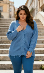 Plus size cardigan i Stor Storlek
