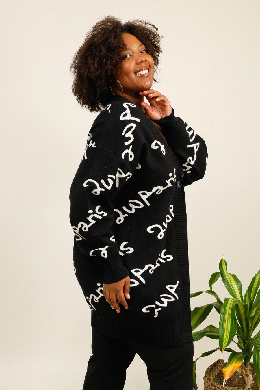 Plus size cardigan i Stor Storlek