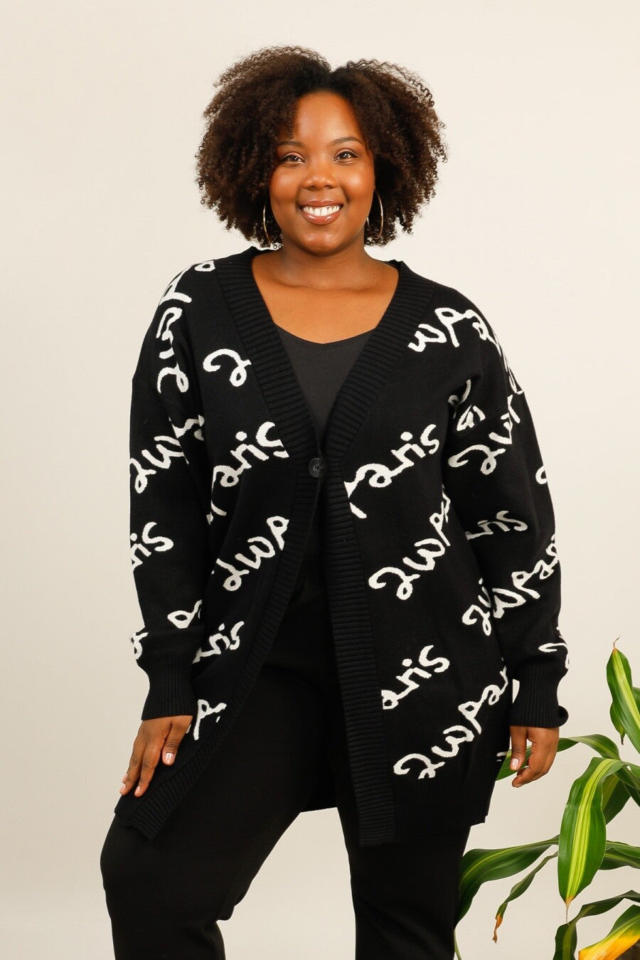 Plus size cardigan i Stor Storlek