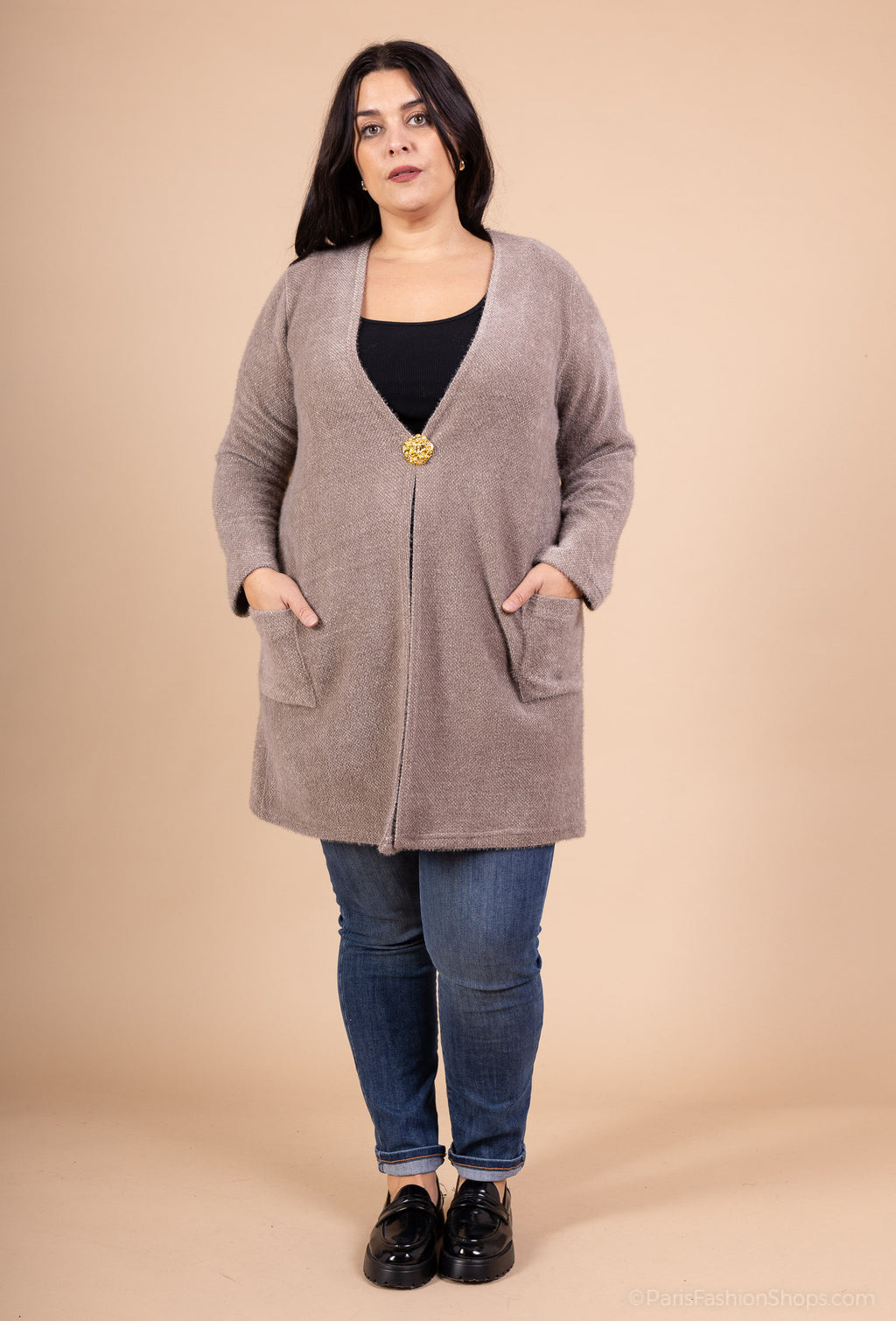 Plus size cardigan i Stor Storlek