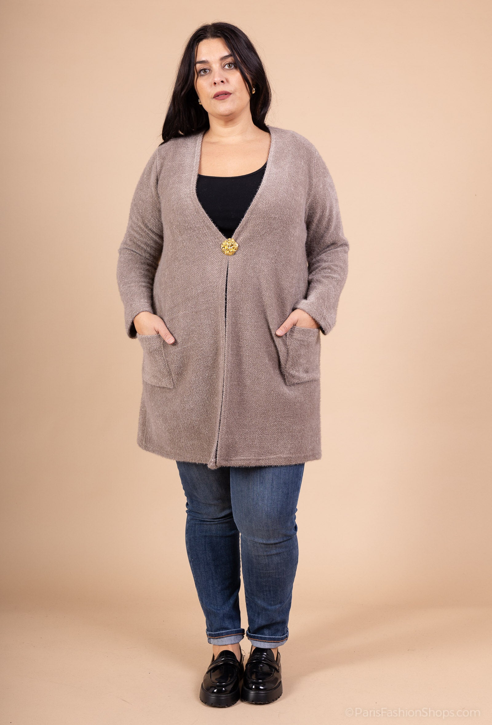 Plus size cardigan i Stor Storlek