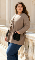 Plus size cardigan i Stor Storlek