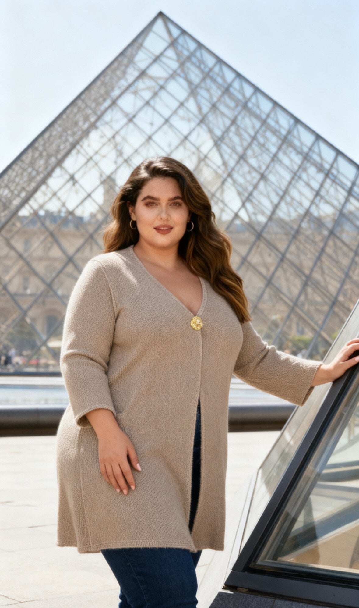 Plus size cardigan i Stor Storlek