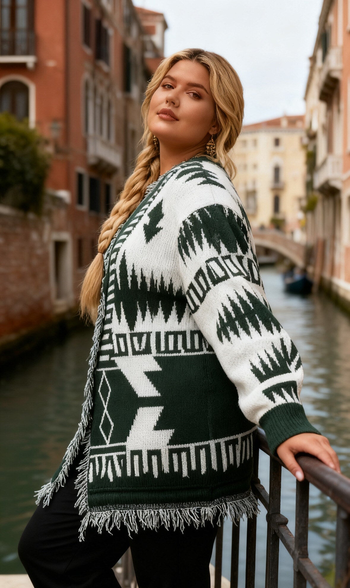 Plus size cardigan i Stor Storlek