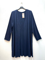 Soft long cardigan with Peace & Love print i Stor Storlek